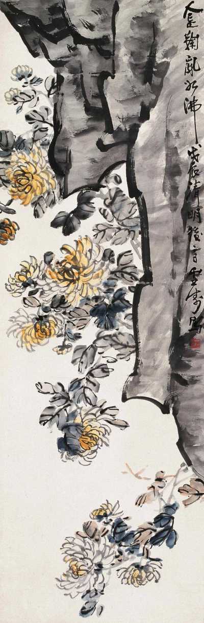 王雪涛 1928年作 花卉 立轴